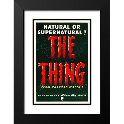 The Thing from Another World Black Modern Wood Framed Art Print with Double Matting by Hollywood Photo Archive
