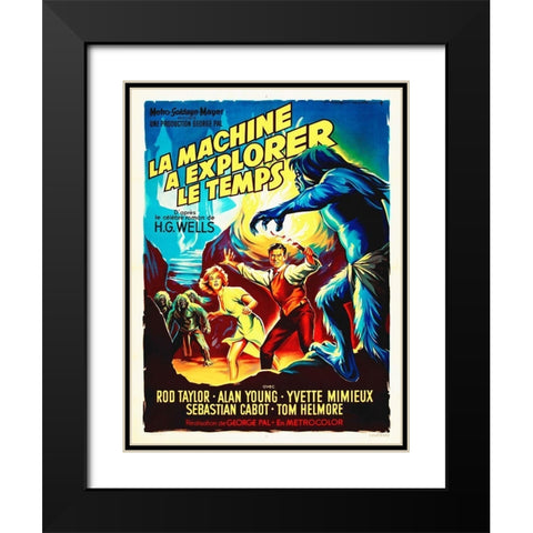 The Time Machine, 1960 - French Black Modern Wood Framed Art Print with Double Matting by Hollywood Photo Archive