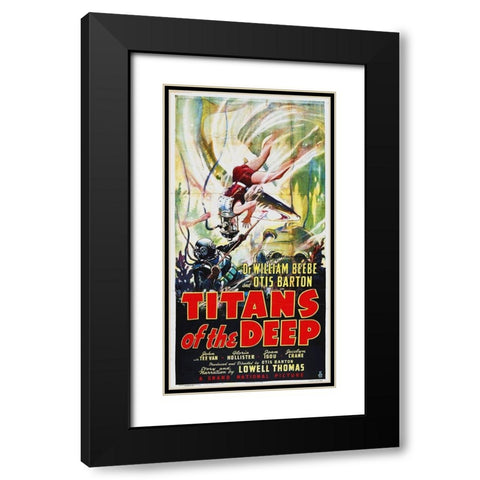 Titans of the Deep Black Modern Wood Framed Art Print with Double Matting by Hollywood Photo Archive