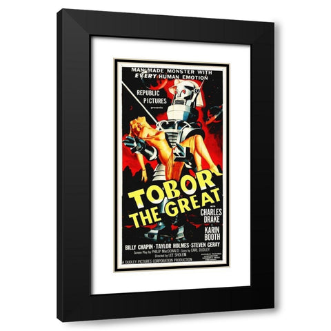 Tobor The Great, 1954 Black Modern Wood Framed Art Print with Double Matting by Hollywood Photo Archive