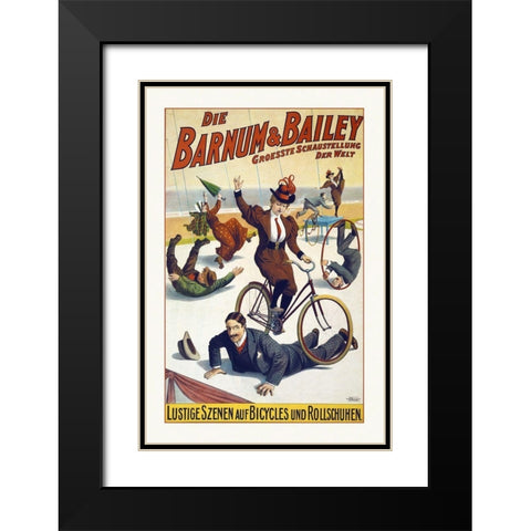 Barnum and Bailey Groesste Schaustellung Der Welt Black Modern Wood Framed Art Print with Double Matting by Hollywood Photo Archive