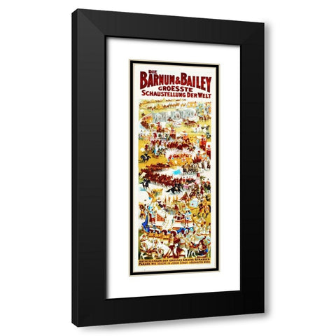 Barnum and Bailey Groesste Schaustellung Black Modern Wood Framed Art Print with Double Matting by Hollywood Photo Archive