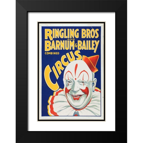 Circus Poster - Ringling Brothers And Barnum and Bailey, 1930s Black Modern Wood Framed Art Print with Double Matting by Hollywood Photo Archive
