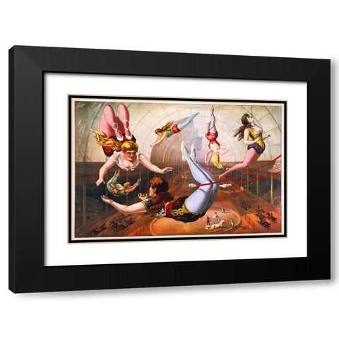 Posters Of Circus And Magic Before 1900 Black Modern Wood Framed Art Print with Double Matting by Hollywood Photo Archive