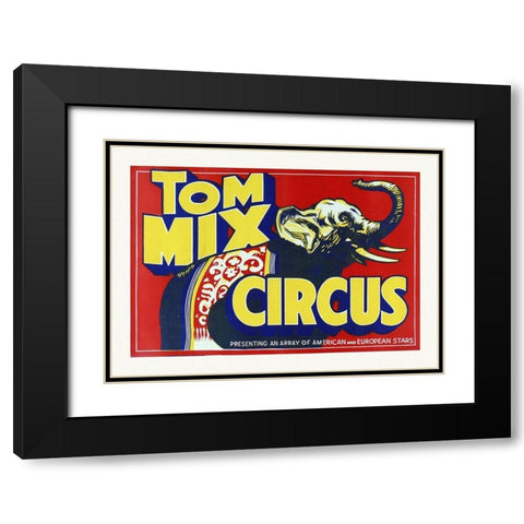 Tom Mix Circus Black Modern Wood Framed Art Print with Double Matting by Hollywood Photo Archive