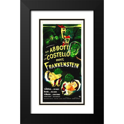 Abbott And Costello Meet Frankenstein Black Modern Wood Framed Art Print with Double Matting by Hollywood Photo Archive