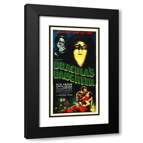 Draculas Daughter, 1936 Black Modern Wood Framed Art Print with Double Matting by Hollywood Photo Archive