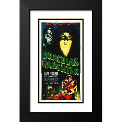 Draculas Daughter, 1936 Black Modern Wood Framed Art Print with Double Matting by Hollywood Photo Archive