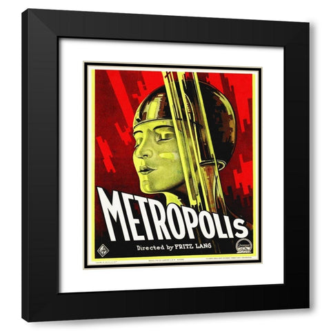 Metropolis 1927 Black Modern Wood Framed Art Print with Double Matting by Hollywood Photo Archive