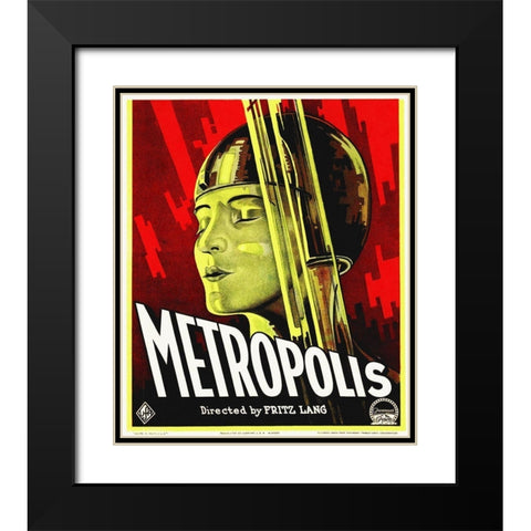 Metropolis 1927 Black Modern Wood Framed Art Print with Double Matting by Hollywood Photo Archive
