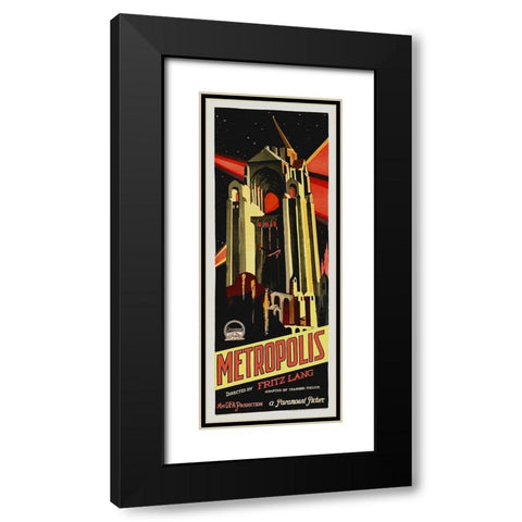 Metropolis Black Modern Wood Framed Art Print with Double Matting by Hollywood Photo Archive