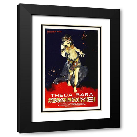 Salome - Theda Bara Black Modern Wood Framed Art Print with Double Matting by Hollywood Photo Archive