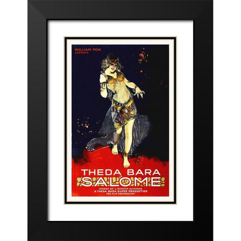 Salome - Theda Bara Black Modern Wood Framed Art Print with Double Matting by Hollywood Photo Archive