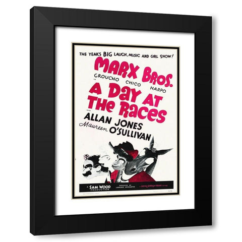 Marx Brothers - A Day at the Races 09 Black Modern Wood Framed Art Print with Double Matting by Hollywood Photo Archive