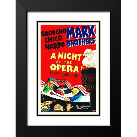 Marx Brothers - A Night at the Opera 02 Black Modern Wood Framed Art Print with Double Matting by Hollywood Photo Archive