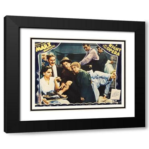 Marx Brothers - A Night at the Opera 03 Black Modern Wood Framed Art Print with Double Matting by Hollywood Photo Archive