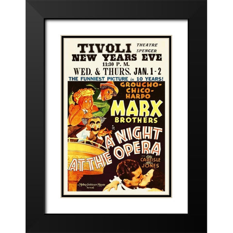 Marx Brothers - A Night at the Opera 04 Black Modern Wood Framed Art Print with Double Matting by Hollywood Photo Archive