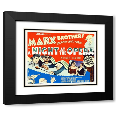 Marx Brothers - A Night at the Opera 06 Black Modern Wood Framed Art Print with Double Matting by Hollywood Photo Archive