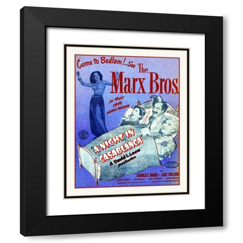 Marx Brothers - A Night in Casablanca 01 Black Modern Wood Framed Art Print with Double Matting by Hollywood Photo Archive