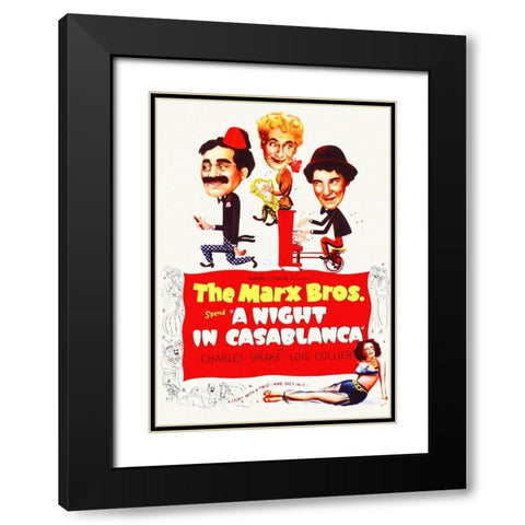 Marx Brothers - A Night in Casablanca 02 Black Modern Wood Framed Art Print with Double Matting by Hollywood Photo Archive