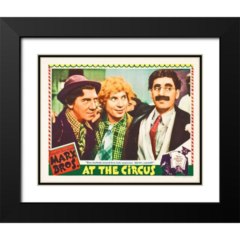 Marx Brothers - At the Circus 01 Black Modern Wood Framed Art Print with Double Matting by Hollywood Photo Archive