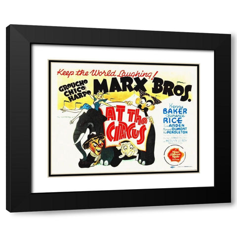 Marx Brothers - At the Circus 02 Black Modern Wood Framed Art Print with Double Matting by Hollywood Photo Archive