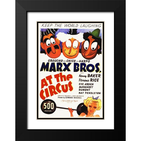 Marx Brothers - At the Circus 06 Black Modern Wood Framed Art Print with Double Matting by Hollywood Photo Archive