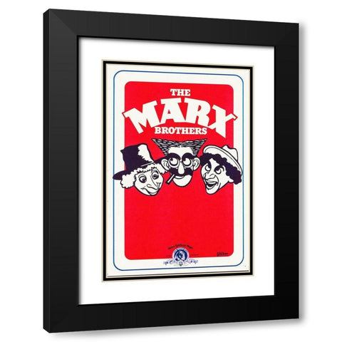 Marx Brothers - French - Cartoon - Stock Black Modern Wood Framed Art Print with Double Matting by Hollywood Photo Archive
