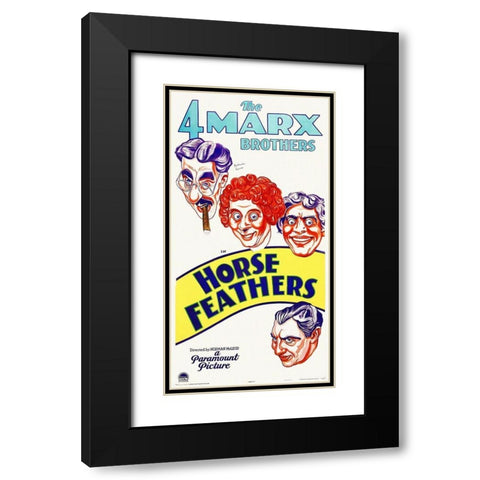 Marx Brothers - Horse Feathers 02 Black Modern Wood Framed Art Print with Double Matting by Hollywood Photo Archive