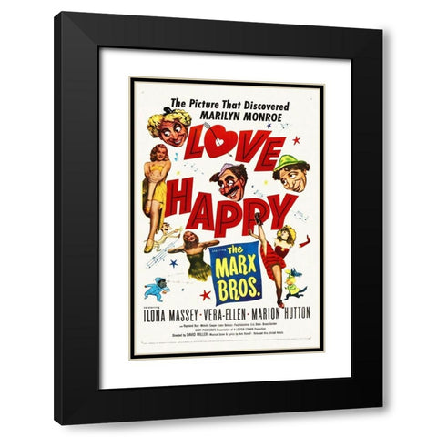Marx Brothers - Love Happy 01 Black Modern Wood Framed Art Print with Double Matting by Hollywood Photo Archive