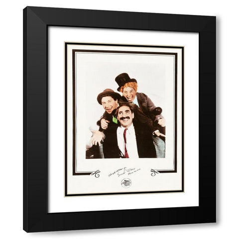 Marx Brothers - Publicity Photo - Groucho, Chico and Harpo Black Modern Wood Framed Art Print with Double Matting by Hollywood Photo Archive