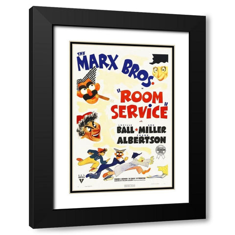 Marx Brothers - Room Service 04 Black Modern Wood Framed Art Print with Double Matting by Hollywood Photo Archive