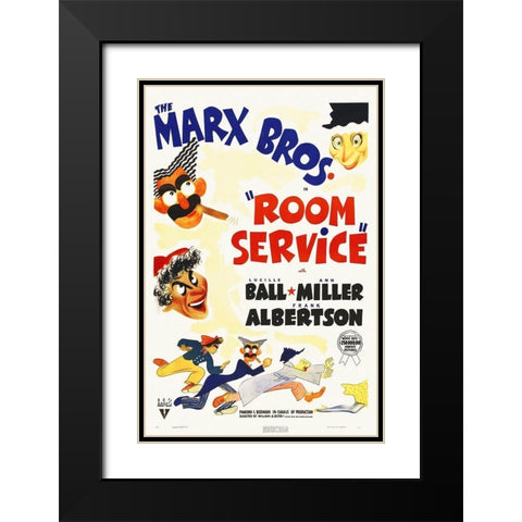 Marx Brothers - Room Service 04 Black Modern Wood Framed Art Print with Double Matting by Hollywood Photo Archive
