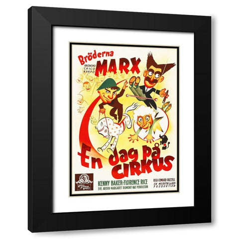 Marx Brothers - Swedish - At the Circus 01 Black Modern Wood Framed Art Print with Double Matting by Hollywood Photo Archive
