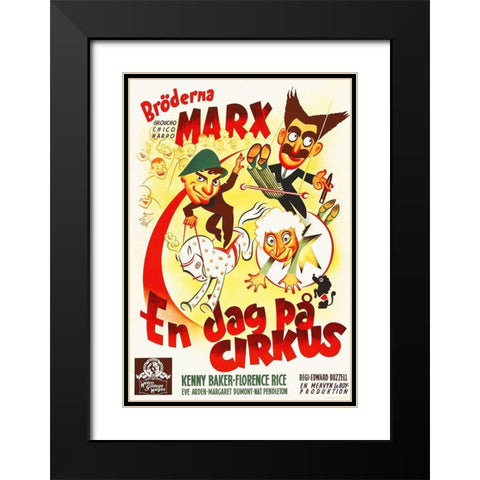 Marx Brothers - Swedish - At the Circus 01 Black Modern Wood Framed Art Print with Double Matting by Hollywood Photo Archive