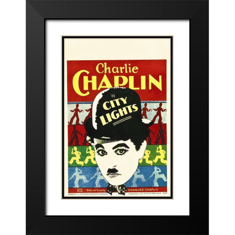 Charlie Chaplin - City Lights 1931 Black Modern Wood Framed Art Print with Double Matting by Hollywood Photo Archive
