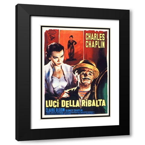 Charlie Chaplin - Italian - Limelight, 1952 Black Modern Wood Framed Art Print with Double Matting by Hollywood Photo Archive