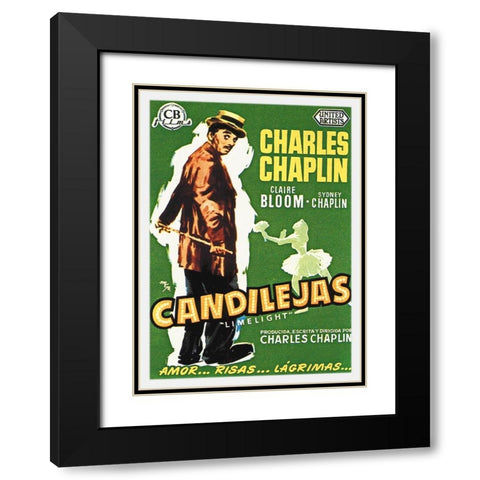 Charlie Chaplin - Spanish - Limelight, 1952 Black Modern Wood Framed Art Print with Double Matting by Hollywood Photo Archive