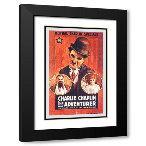 Charlie Chaplin - The Adventurer, 1917 Black Modern Wood Framed Art Print with Double Matting by Hollywood Photo Archive