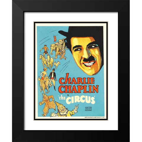 Charlie Chaplin - The Circus, 1928 Black Modern Wood Framed Art Print with Double Matting by Hollywood Photo Archive