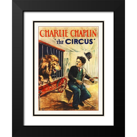 Charlie Chaplin - The Circus, 1928 Black Modern Wood Framed Art Print with Double Matting by Hollywood Photo Archive