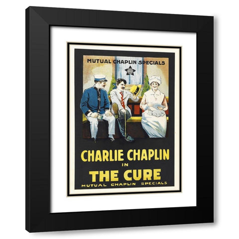Charlie Chaplin - The Cure, 1917 Black Modern Wood Framed Art Print with Double Matting by Hollywood Photo Archive