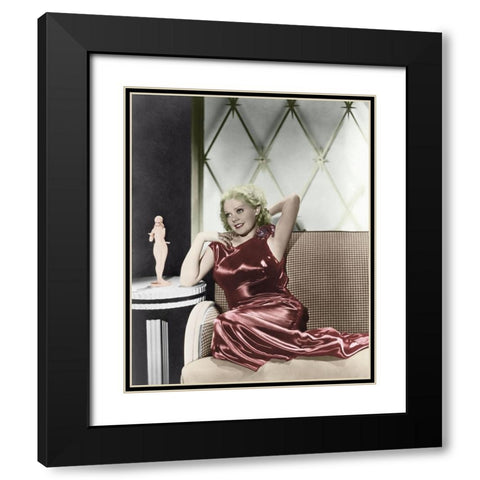 Alice Faye Black Modern Wood Framed Art Print with Double Matting by Hollywood Photo Archive