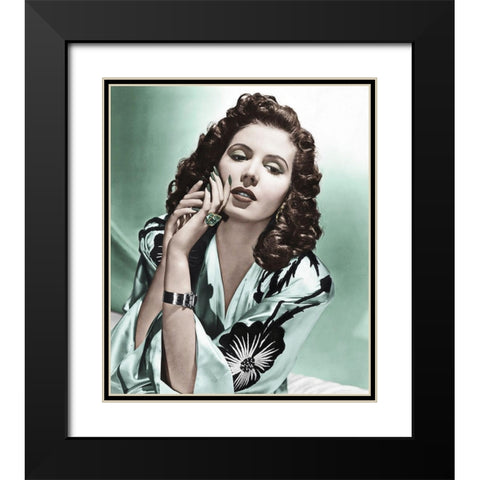 Ann Miller Black Modern Wood Framed Art Print with Double Matting by Hollywood Photo Archive