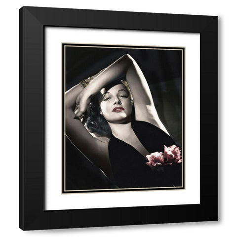 Ann Sheridan Black Modern Wood Framed Art Print with Double Matting by Hollywood Photo Archive