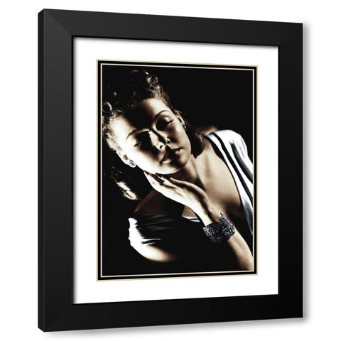 Ann Sheridan Black Modern Wood Framed Art Print with Double Matting by Hollywood Photo Archive