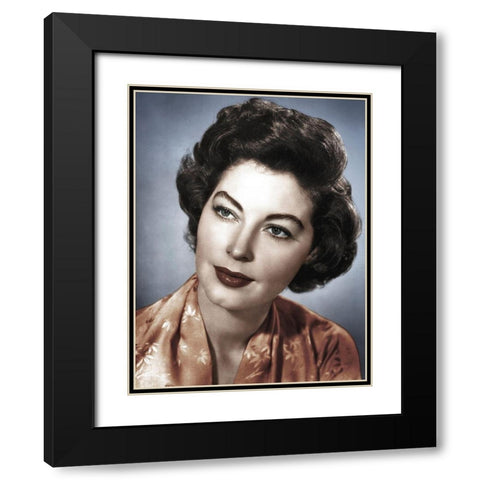 Ave Gardner Black Modern Wood Framed Art Print with Double Matting by Hollywood Photo Archive
