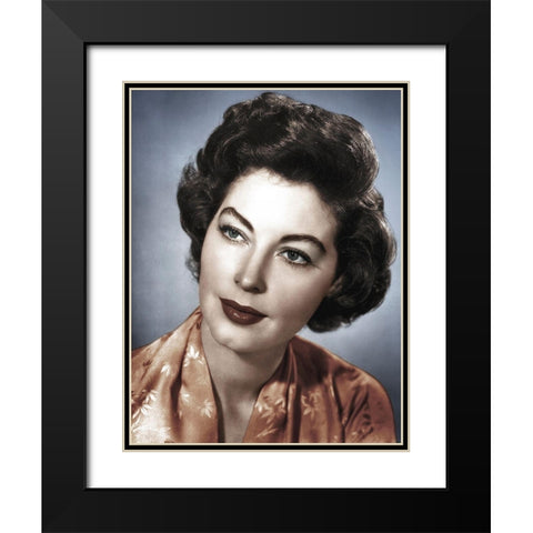Ave Gardner Black Modern Wood Framed Art Print with Double Matting by Hollywood Photo Archive