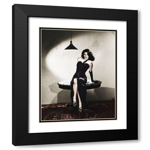 Ave Gardner Black Modern Wood Framed Art Print with Double Matting by Hollywood Photo Archive