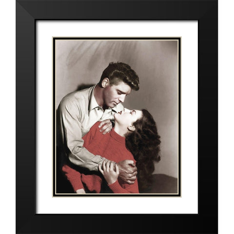 Ave Gardner Black Modern Wood Framed Art Print with Double Matting by Hollywood Photo Archive